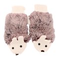 thumbnail image 2 of XZNGL Cartoon Hedgehog Wool Double Layer Thermal Insulation with Finger Weave Gloves, 2 of 9