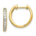 thumbnail image 2 of 14K Yellow Gold Diamond Complete Hinged Hoop Earrings (0.248Ct), 2 of 3