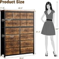 thumbnail image 5 of M optimized Tall Dresser for Bedroom, Dressers & Chests of Drawers with 16 Drawers, Large Fabric Dresser for Storage & Organization, 5 of 7
