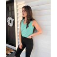 thumbnail image 4 of V Neck Tank Tops for Women Loose Fit Sleeveless Top Summer Clothes Light green XL, 4 of 6