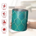 thumbnail image 5 of 12oz Coffee Tumblers Teal and Gold Geometric Lattice Pattern Stainless Steel Vacuum Insulated Travel Tumbler Coffee Cups Mug with Lid and Straw with Cleaning Brush for Cold & Hot Drinks, 5 of 5