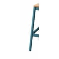 thumbnail image 4 of Jacotte 30" Backless Bar Stool: Natural Wood Seat & Teal Metal Legs, Solid Pine & Steel, 18"W x 18"D, Indoor Kitchen Counter & Home Bar Use, 4 of 5
