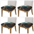 thumbnail image 2 of Easygdp Owl Globe Sculpture Square Chair Cushion Cover Stretch Chair Seat Covers Removable Washable for Hotel, Bedroom, Office-Four Pieces, 2 of 7