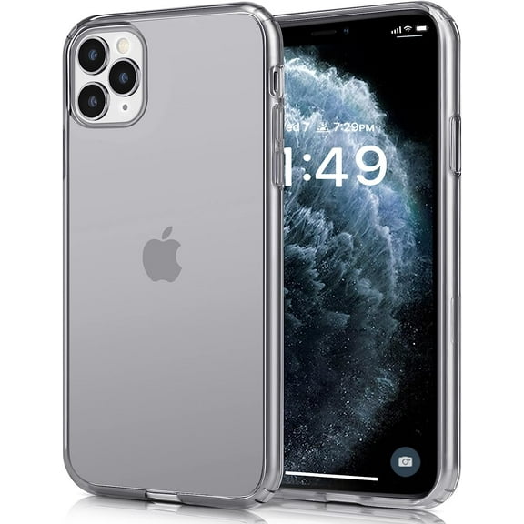 Compatible with iPhone 11 Pro Max Case Clear, Transparent Soft Shockproof Protective Slim Thin Bumper Cover Phone Case for iPhone 11 Pro Max- 6.5 inch, Black