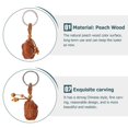 thumbnail image 2 of Zodiac Ox Bag Pendant for Decoration Use 1Pcs Peach Wood Ox Keychain, 2 of 5