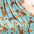 thumbnail image 3 of Boxer Dog Pitbull Terriers Dog and Pizza Blanket,Comfortable Soft Lamb Wool Throw Blanket,All Season,Warm Lightweight Blankets for Sofa Bed Couch Living Room Chair,50"x60", 3 of 4