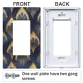 thumbnail image 3 of Yayeee Rocker Switch Wall Plate 1-Gang 4.6"x2.9" Home Decorative Outlet Cover, Blue Peacock Feathers Pattern, 3 of 6