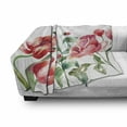 thumbnail image 3 of Watercolor Soft Flannel Fleece Throw Blanket, Grunge Inspired Botanical Arrangement of Fruits and Flowers Ecology, Cozy Plush for Indoor and Outdoor Use, 50" x 70", Rose Red Jade Green, by Ambesonne, 3 of 6
