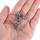 thumbnail image 3 of 100 cuentas espaciadoras de metal con agujeros grandes, redondas y huecas, para hacer pulseras, collares y joyas., 3 of 6