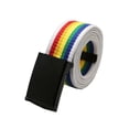 thumbnail image 1 of Cinturón Ajustable de Lona Unisex uxcell multicolor hebilla negra 24-34 1 5/8 1 1/2, 1 of 6