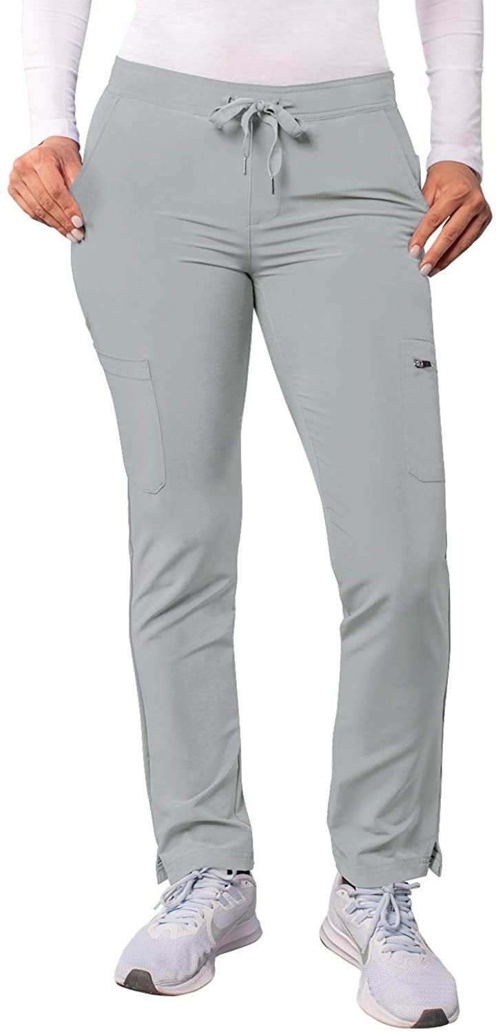 Adar Addition Scrubs for Women Skinny Leg Cargo Drawstring Scrub