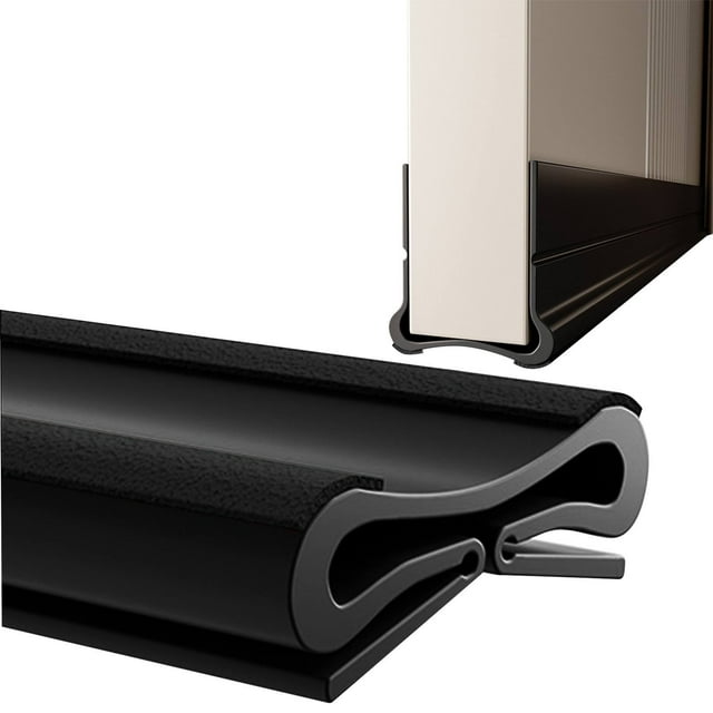WHEANG Door Draught Excluder PVC Door Seal For From Sound Cold And Silicone (Brown 36inch)