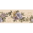 thumbnail image 5 of Dundee Deco's Peel and Stick Wallpaper Border - Floral Purple Yellow Green Flowers Blooming Wall Border Retro Design, 15 ft x 7 in, Self Adhesive, 5 of 6