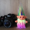 thumbnail image 4 of Lucky Troll Dolls,Vintage Troll Dolls Chromatic Adorable for Collections, School Project, Arts and Crafts, Party Favors - 7.5 Tall Dress(Include The Length of Hair), 4 of 5