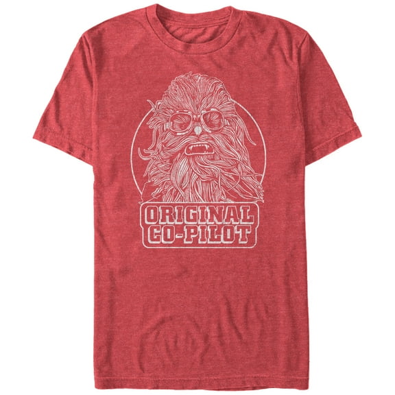 Men's Solo: A Star Wars Story Original Co-Pilot Chewie Graphic Tee Red Heather Large