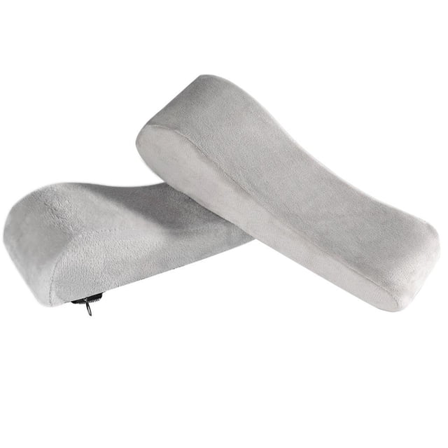 Memory Foam Chair Armrest Pad, Comfy Home Office Chair Arm Rest Cover for Elbows Gray