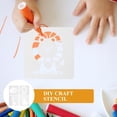 thumbnail image 2 of Miangastore Craft Stencil Template PET 16Pcs Round Rectangle 0.4X5.9X5.9In, 2 of 9