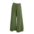 thumbnail image 3 of Women's Pants Fashion Casual Pants For Women Summer High Waist Wide Leg Floral Casual Cotton Casual, 3 of 5
