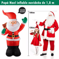 thumbnail image 2 of Regalos Navideños Santa Claus Inflable Navidad Muñeca 1.8m adornos Xtellar rojo, 2 of 4