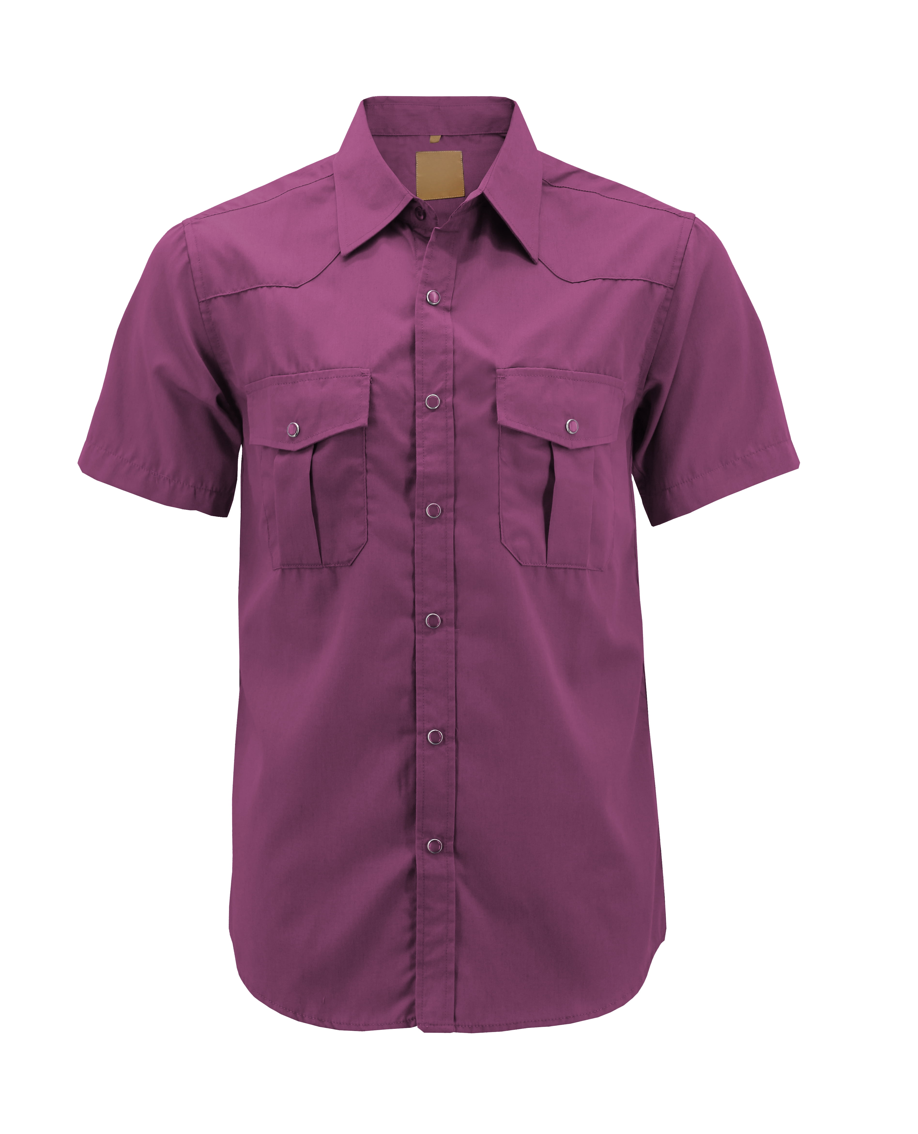 Men's Casual Western Pearl Snap Button 