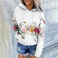 thumbnail image 2 of Levmjia Womens Hooded Sweatshirts Fashion Long Sleeve Printing Crewneck Tops Soft Breathable Casual Work Home Relaxation Daily Wear, 2 of 5