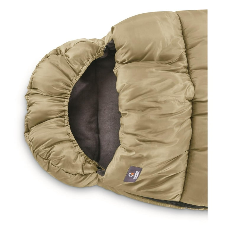 Hooded Sleeping Bag – Fleece Lined, Zero Degrees – Winter Outdoor Camping