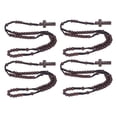 thumbnail image 2 of Cuentas De Rosario De Madera, Regalos Religiosos Católicos Con Estampado De Jesús, Rosario De Madera, Textura De Madera única, 10 Piezas Para Hombres Y Mujeres, 2 of 8