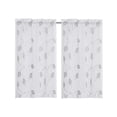 thumbnail image 4 of Kitchen Window Valance & Tier Curtain Set, Light Filtering Curtains, White/Gray, 4 of 5