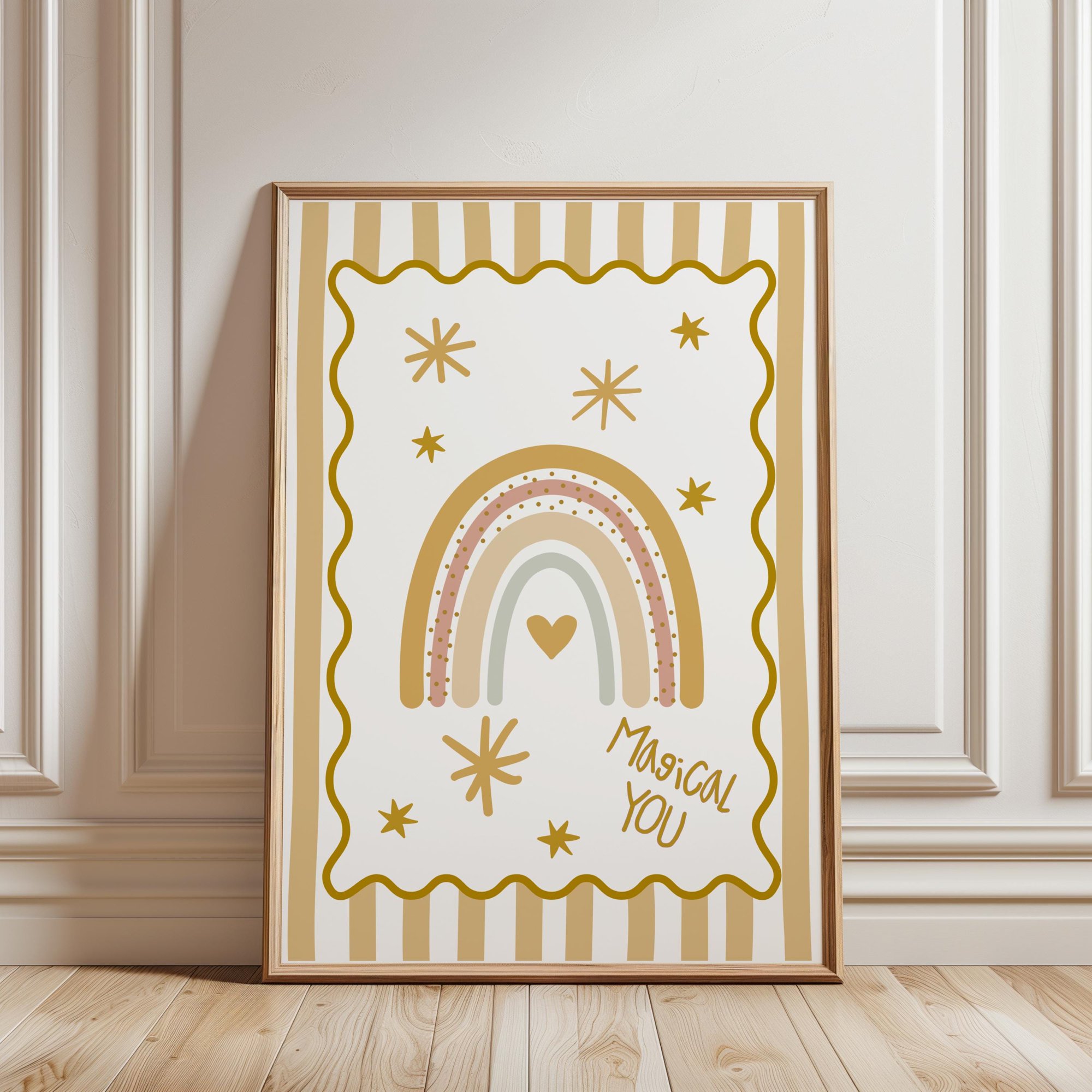 Rainbow Print Neutral Decor Nursery Wall Art Beige Decor Wall Art Toddler Prints Playroom Decor Baby Room Room Print