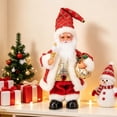 Animated Dancing Santa Claus Figurine with Lighted Scepter and Gift ...