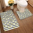 thumbnail image 2 of Honeii Lemon_1 Pattern Bathroom Anti-Skid Pad Bathroom Mat Vintage Seamless Pattern Not-Slip Toilet Rug Set, 2 of 6