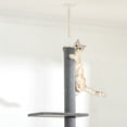 thumbnail image 5 of ZephyPaws 90"-103"Cat Tree,Floor to Ceiling Adjustable Cat Tower with Cat Scratching Post Perch,Gray, 5 of 6
