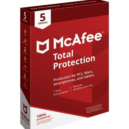 McAfee Total Protection 5 Device Antivirus (Best Virus Malware Protection Windows 10)