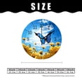 thumbnail image 2 of 12 Inch Wall Clock Battery Operated Silent Clock Decorative for Office, Kitchen, Outdoor, Living Room，Beautiful Blue Butterflies Flying Among The Flowers Beautiful Design, 2 of 5