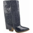 thumbnail image 3 of ARiderGirl Casidy Women's Fold Over Mid Calf Rhinestone Embellished Stacked Heel Snip Toe Western Boots, 3 of 5
