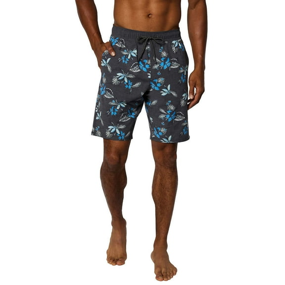 Hang Ten Men's Quick-Dry Stretch Pockets Swim Shorts (Grey, XX-Large)