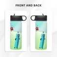 thumbnail image 4 of Numberblocks Insulated Water Bottle with Straw Lid, 18 oz Double Wall Vacuum Stainless Steel Kids Cup, Leak Proof Sports Thermos for Travel Fitness Hiking Outdoors, 4 of 8