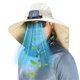 thumbnail image 4 of Sombrero grande tipo chal para el sol, protector de cuello, para verano, para hombre, sombrero de pescador para exteriores, gran viento, ventilador solar recargable, ventilador solar recargable, 4 of 4