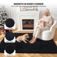 thumbnail image 3 of Disolla 48 x 70 Black Ultra Thick Plush Fluffy Microfiber Bath Mat & Non Slip Washable Bath Rug, Shaggy Floor Mat, 3 of 7