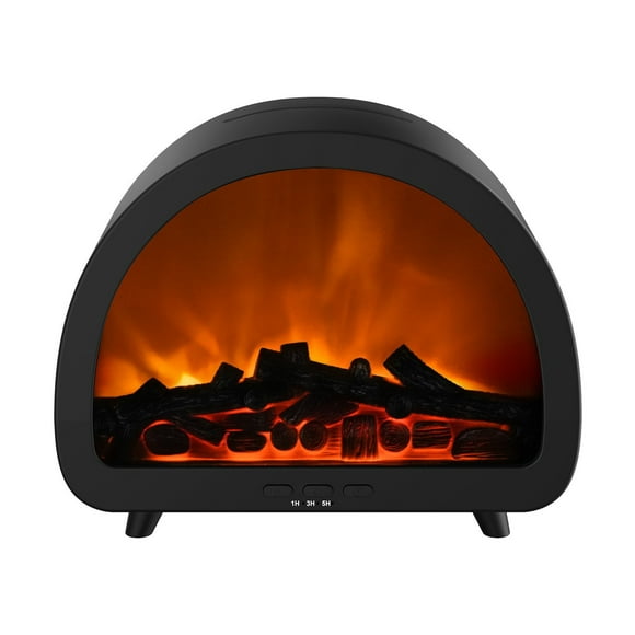 Fireplace Aroma Diffuser with Realistic Flame Effect & Colorful Mist | 120ml Water Tank, LED Night Light, Humidifier