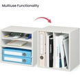 thumbnail image 3 of Ballucci 4-Tier File Paper Organizer, Wood Stackable Letter Tray with Adjustable Shelves, White, 3 of 9
