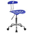 thumbnail image 1 of Vibrant Nautical Blue and Chrome Swivel Task Chair with Tractor Seat, 1 of 9