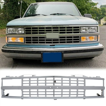 Fit For Chevy C K 1500 Silverado 88-93 Chrome Grille W/Dual Headlight Hole
