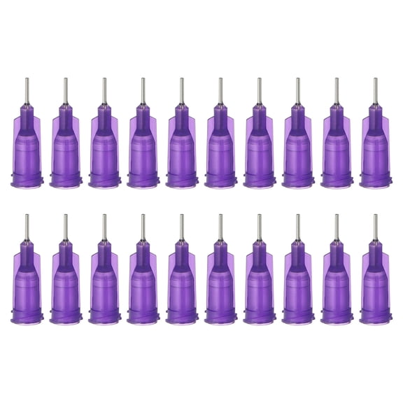 Agujas de Dispensación de Punta Romana Uxcell 21G, 20Pcs Aguja de Dispensador de Líquido de 1/4 pulgada con Lure Lock para Recarga