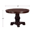 Round Dining Table, Traditional Style Wood Kitchen Table with Pedestal ...