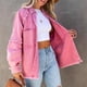 thumbnail image 2 of Chaqueta de manga larga para mujer, chaqueta vaquera para mujer, chaqueta de manga larga con alas de murciélago a la moda para mujer, chaqueta vaquera para mujer, durabilidad probada en el tiempo, 2 of 5