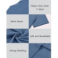 thumbnail image 6 of Men's Crew Neck T-Shirt Casual Muscle Tee Slim Fit Bodybuilding Athletic Casual T Shirt, 6 of 6