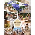 thumbnail image 5 of Purple Spring Floral Table Cloth, Waterproof Tablecloth for Square Tables, Butterfly Farmhouse Reusable Washable Fabric Table Cover for Restaurant Kitchen Dining Tables 60"x60" Watercolor Flowers, 5 of 9