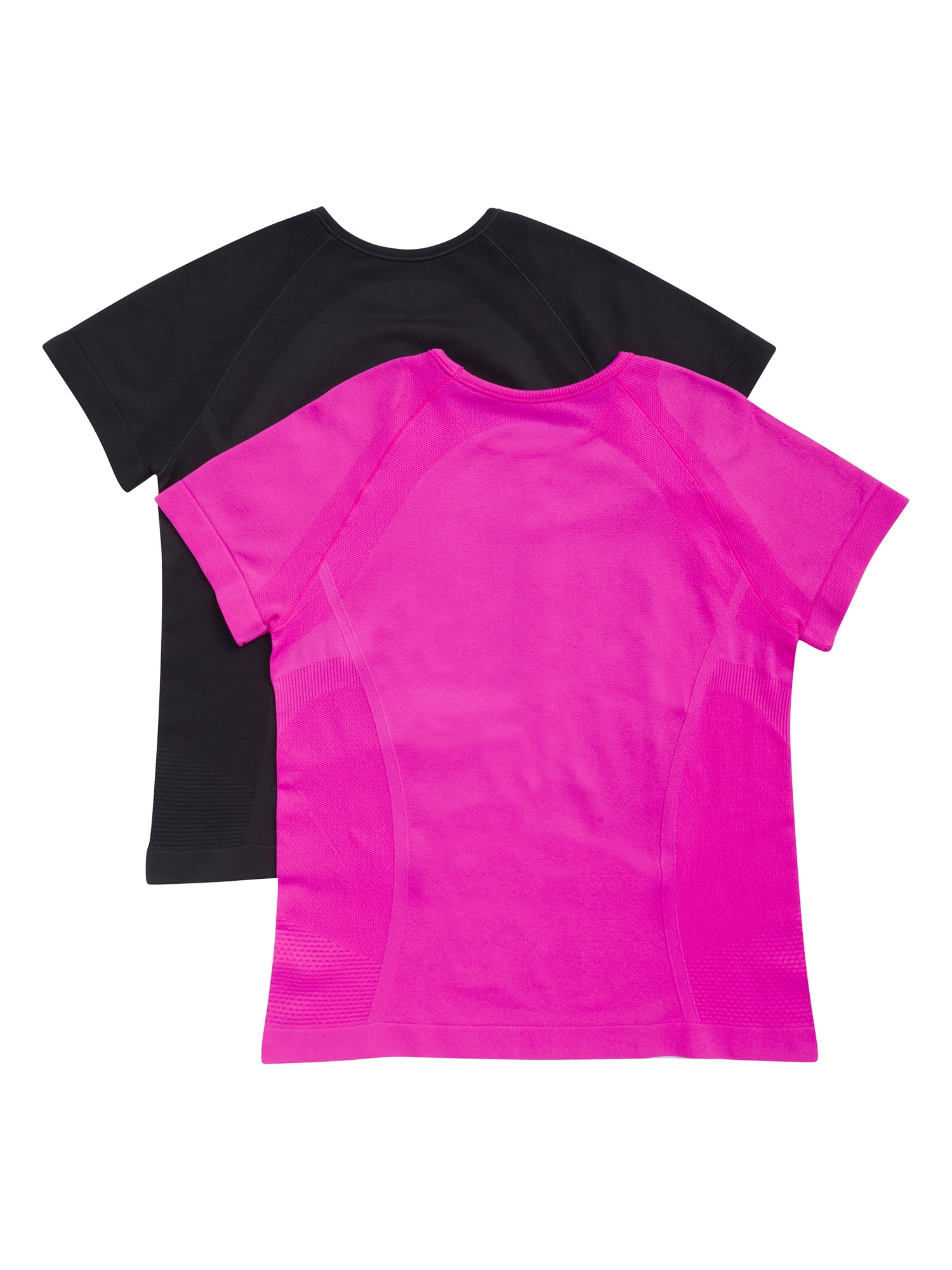 Athletic Works Girl's Active Seamless Tee, 2-Pack, Sizes 4-18
