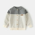 thumbnail image 6 of TEDOYE Boys Sweaters For Kids Stylish Striped Knit Cardigan Coats Soft Comfortable Casual Outerwear For Toddler Children Versatile Wear, 7-8Years, 6 of 7